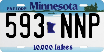 MN license plate 593NNP