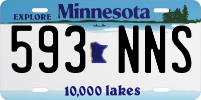 MN license plate 593NNS