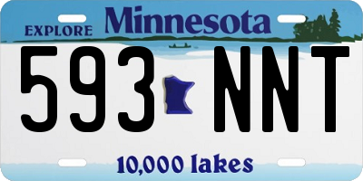 MN license plate 593NNT