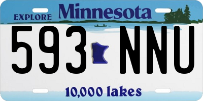 MN license plate 593NNU