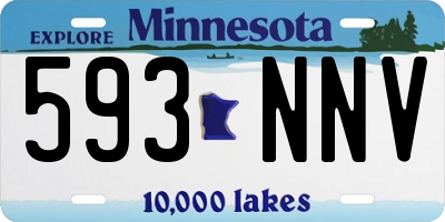 MN license plate 593NNV