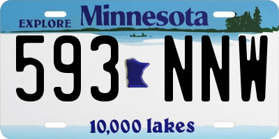MN license plate 593NNW
