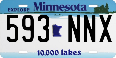 MN license plate 593NNX