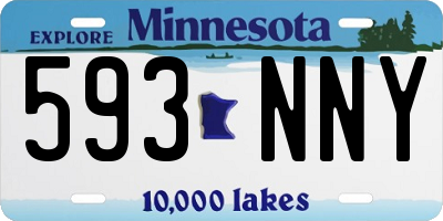 MN license plate 593NNY