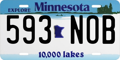MN license plate 593NOB