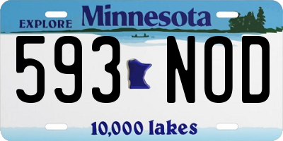 MN license plate 593NOD