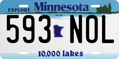 MN license plate 593NOL