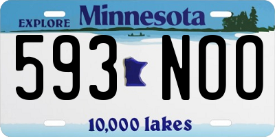 MN license plate 593NOO