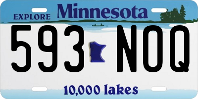 MN license plate 593NOQ