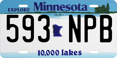 MN license plate 593NPB