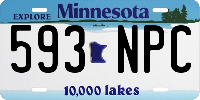 MN license plate 593NPC