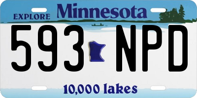 MN license plate 593NPD
