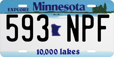 MN license plate 593NPF