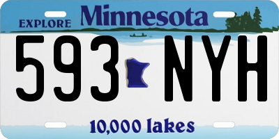 MN license plate 593NYH