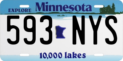 MN license plate 593NYS