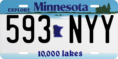 MN license plate 593NYY
