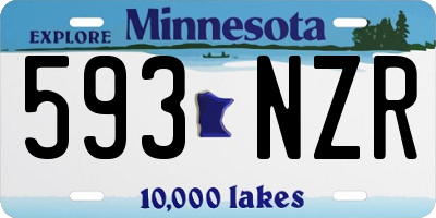 MN license plate 593NZR