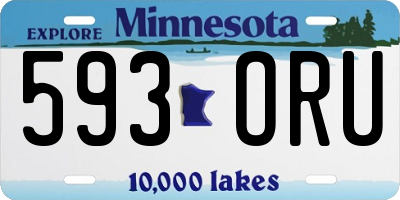 MN license plate 593ORU