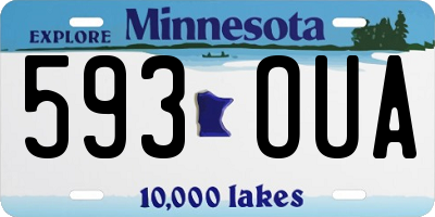 MN license plate 593OUA