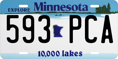 MN license plate 593PCA