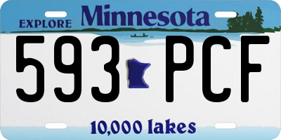 MN license plate 593PCF