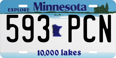 MN license plate 593PCN