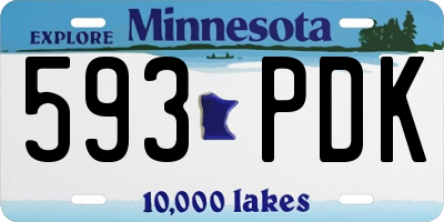MN license plate 593PDK