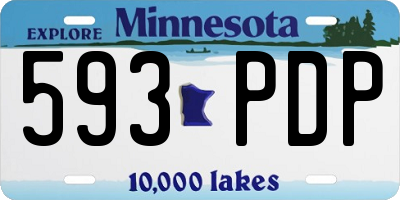 MN license plate 593PDP