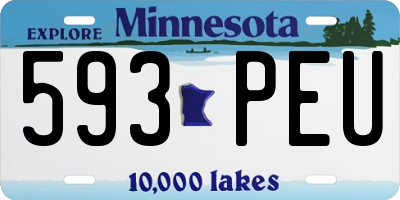 MN license plate 593PEU
