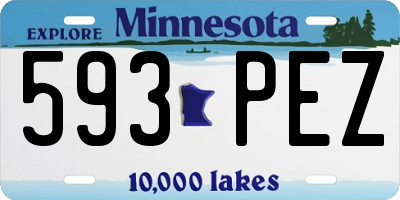 MN license plate 593PEZ