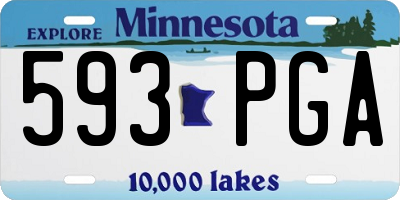 MN license plate 593PGA