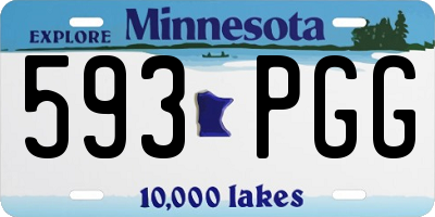 MN license plate 593PGG