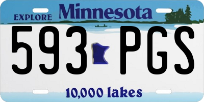MN license plate 593PGS