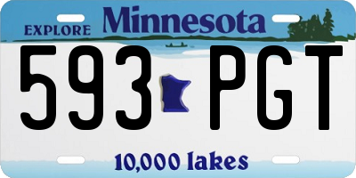 MN license plate 593PGT