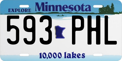 MN license plate 593PHL