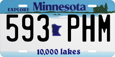 MN license plate 593PHM