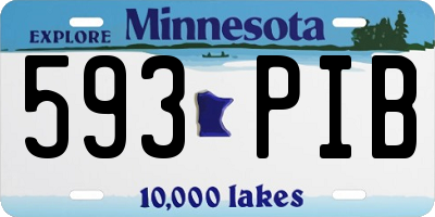 MN license plate 593PIB