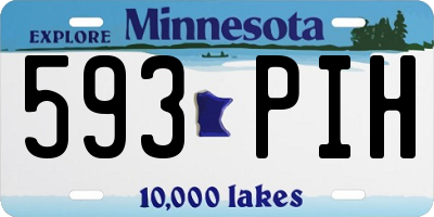MN license plate 593PIH