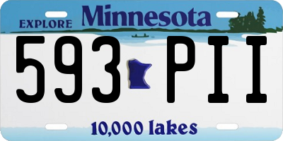 MN license plate 593PII