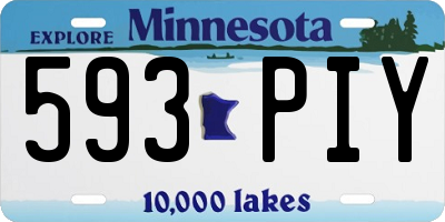 MN license plate 593PIY