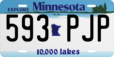 MN license plate 593PJP