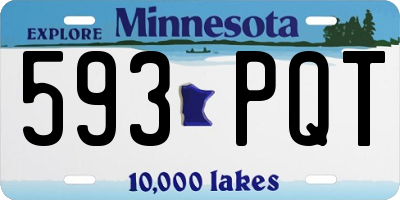 MN license plate 593PQT