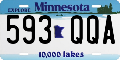 MN license plate 593QQA