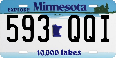 MN license plate 593QQI
