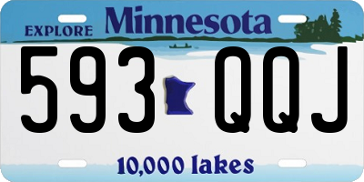MN license plate 593QQJ