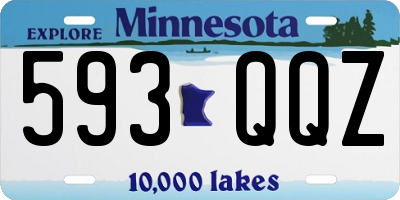 MN license plate 593QQZ