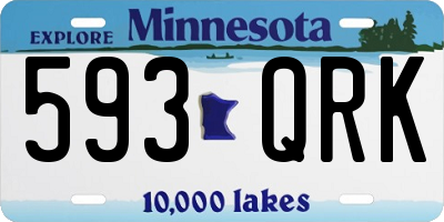 MN license plate 593QRK