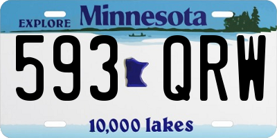 MN license plate 593QRW