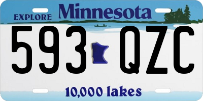 MN license plate 593QZC