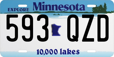 MN license plate 593QZD